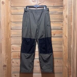 Cabelas Mens Outdoor Gear Nylon Cargo Pants Green Black Size Medium Regular